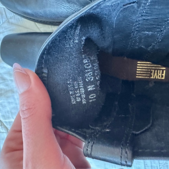 Frye Black Leather Moto Boots - Picture 7 of 7